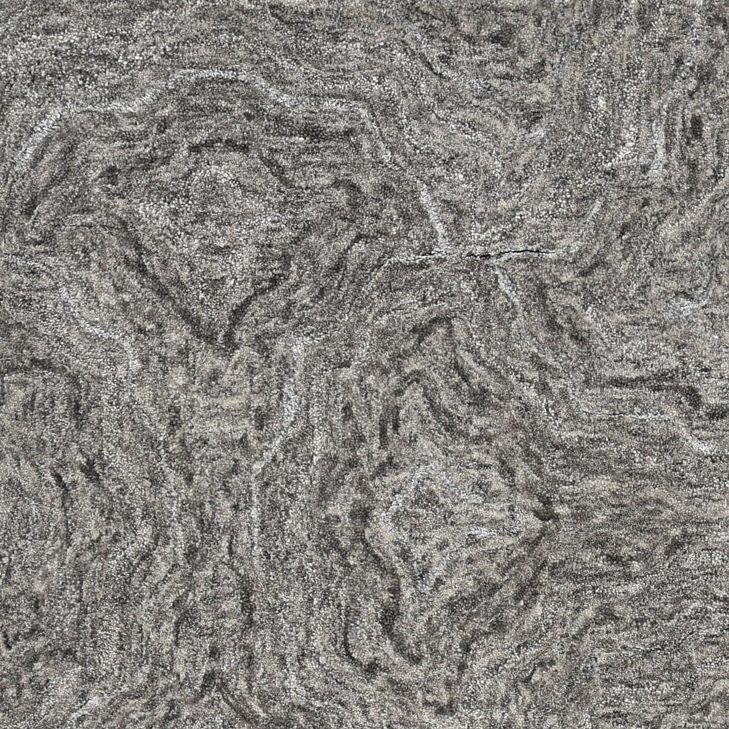 5inchesx7inches Grey Hand Tufted Abstract Indoor Area Rug