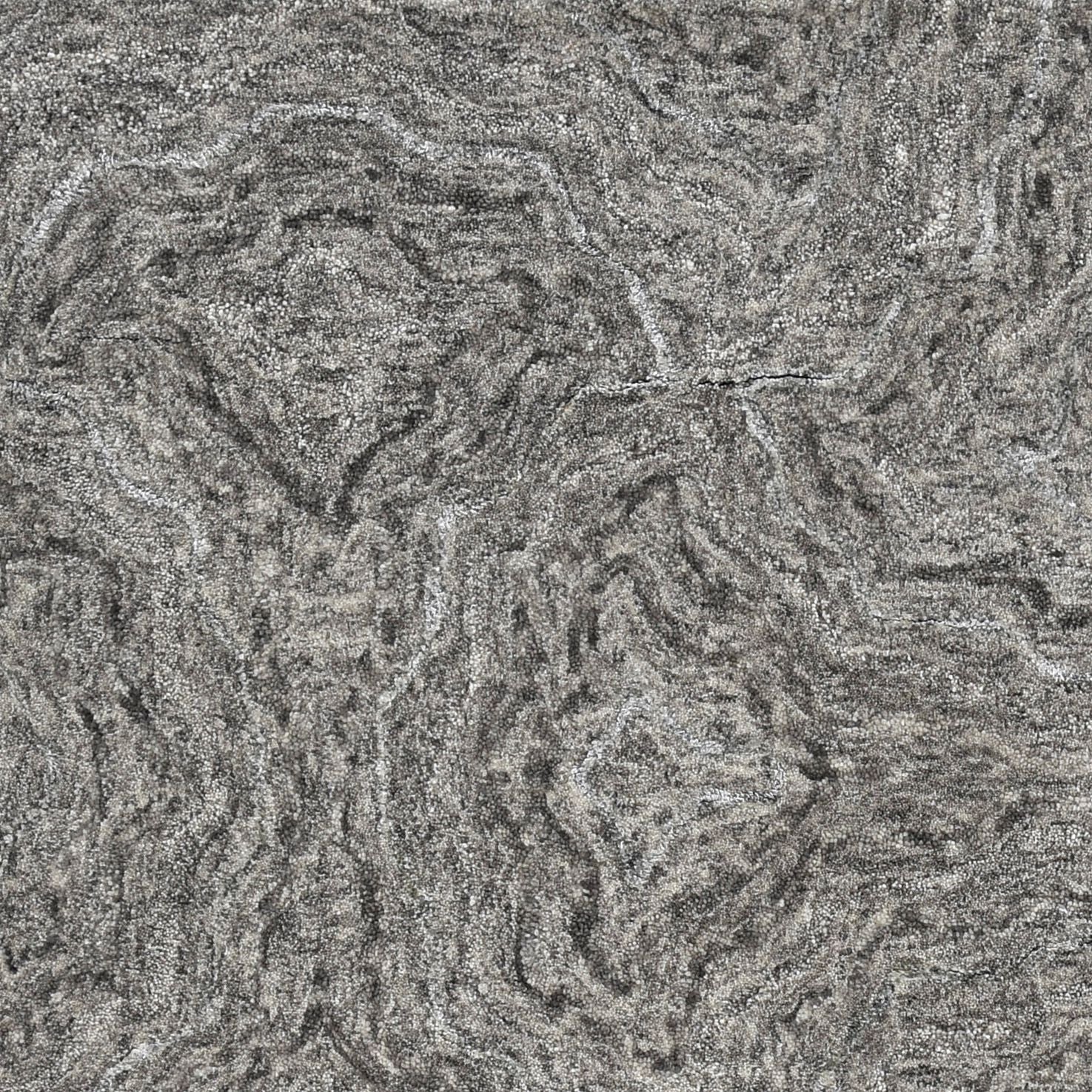 5inchesx7inches Grey Hand Tufted Abstract Indoor Area Rug