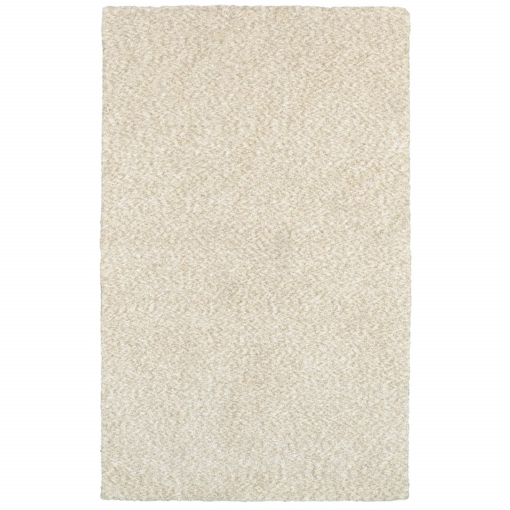 10inches x 13inches Modern Shag Ivory Indoor Area Rug