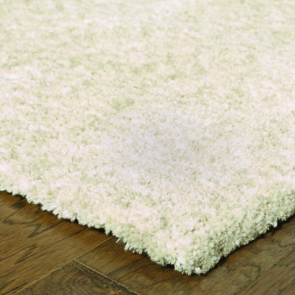 10inches x 13inches Modern Shag Ivory Indoor Area Rug