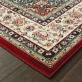 8inches Red Ivory Machine Woven Oriental Indoor Runner Rug