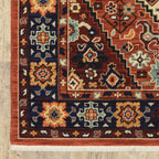 12inches Red Blue Machine Woven Oriental Indoor Runner Rug