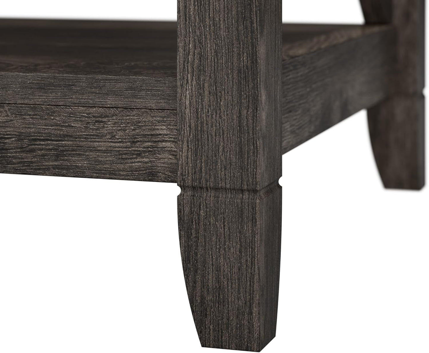 Bush Furniture Tall 5 Shelf Bookcase Dark Gray Hickory