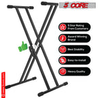 5Core Keyboard Stand Double X Style Adjustable Piano Riser For 49 To