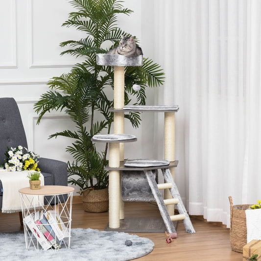 PawHut Cat tree Tower Climbing Kitten Activity Center Furniture with