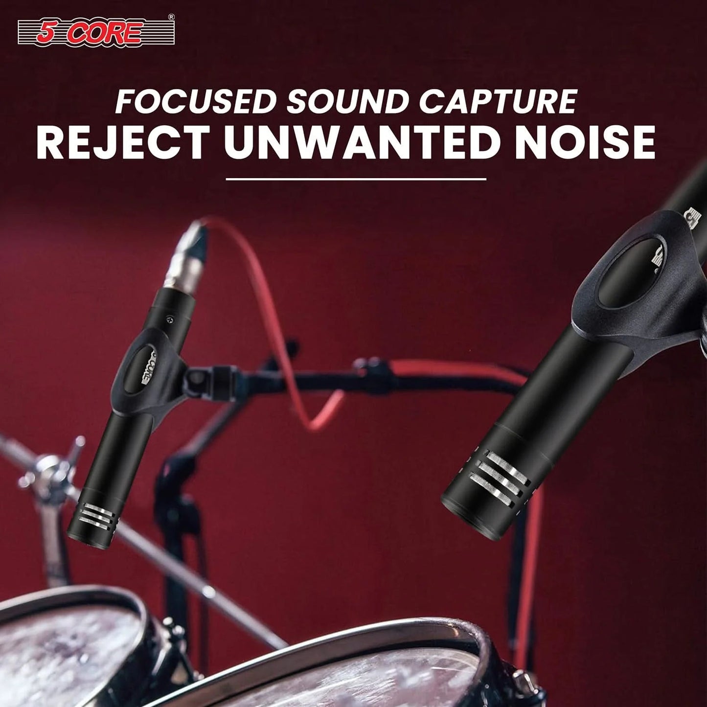 5Core Instrument Microphone Professional XLR Cardioid Pencil Stick