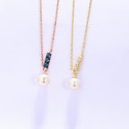 14K Rose Gold Jewelry New Korean Pearl Necklace Pendant all-match gold
