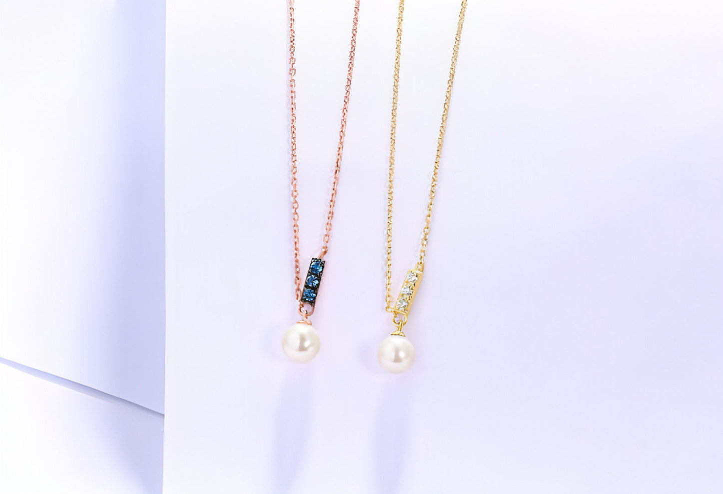 14K Rose Gold Jewelry New Korean Pearl Necklace Pendant all-match gold