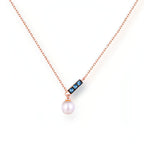 14K Rose Gold Jewelry New Korean Pearl Necklace Pendant all-match gold