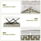 Patio Furniture Round Outdoor Sectional Sofa Set Rattan Daybed
