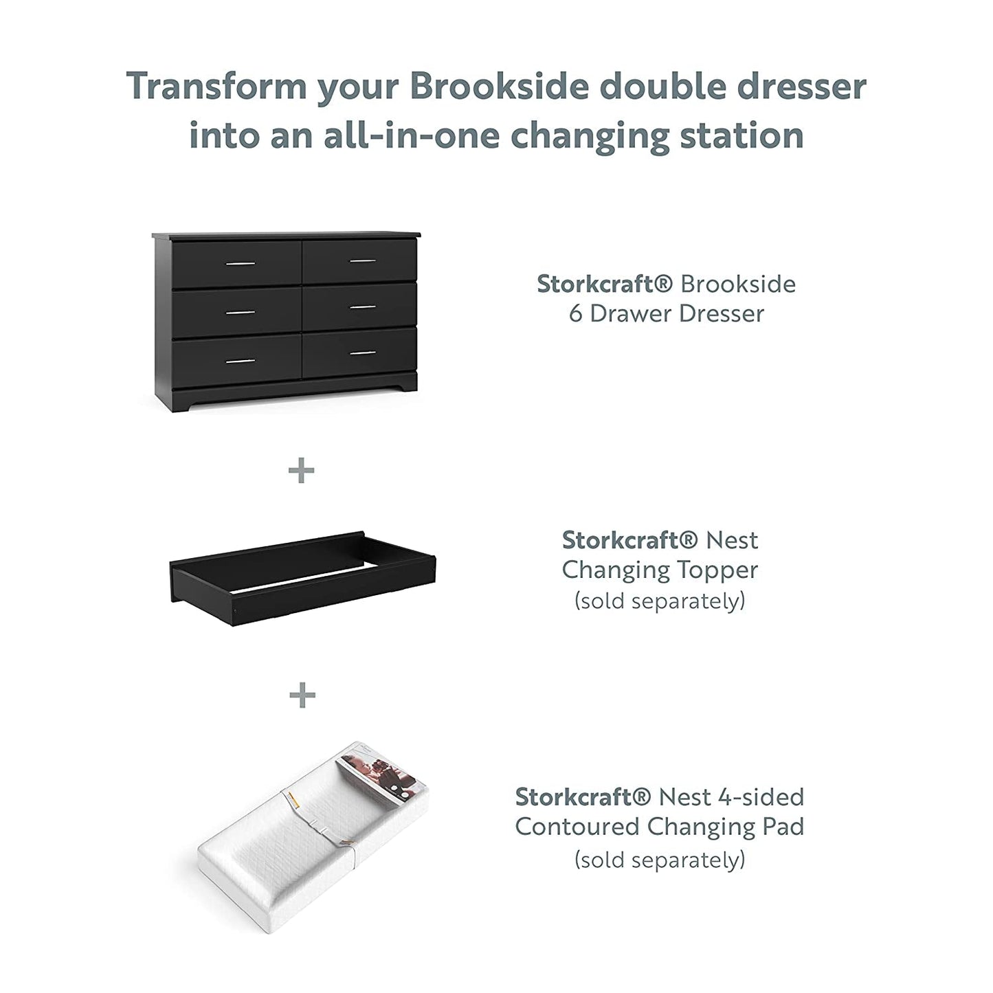 Storkcraft Brookside 6 Drawer Dresser For Nursery Furniture