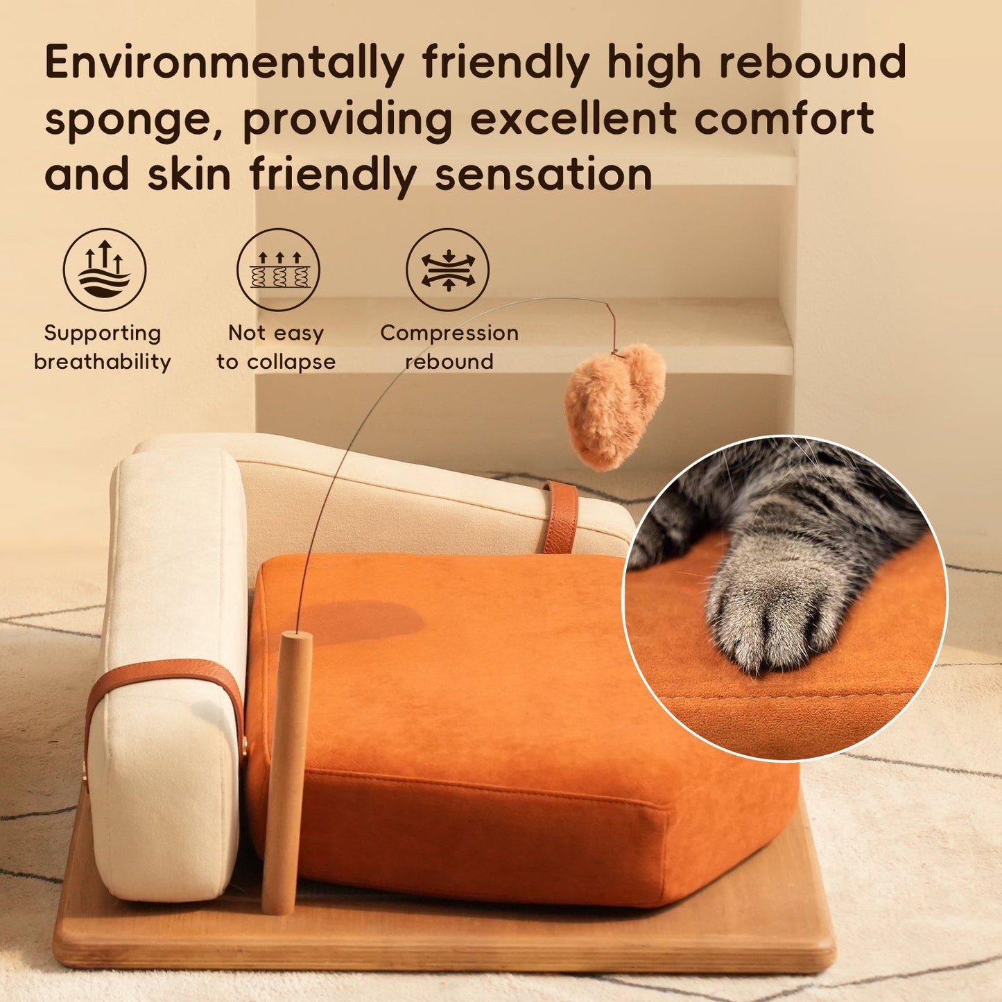 Wooden Pet Bed for Cats & Dogs – Oak Veneer Modern Furniture-Grade