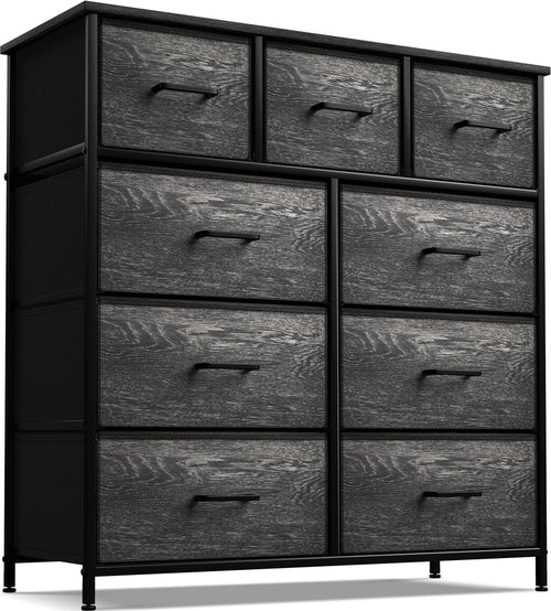 Faux Wood Dresser 9 Drawers For Bedroom Furniture Storage