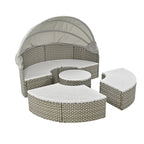 Patio Furniture Round Outdoor Sectional Sofa Set Rattan Daybed