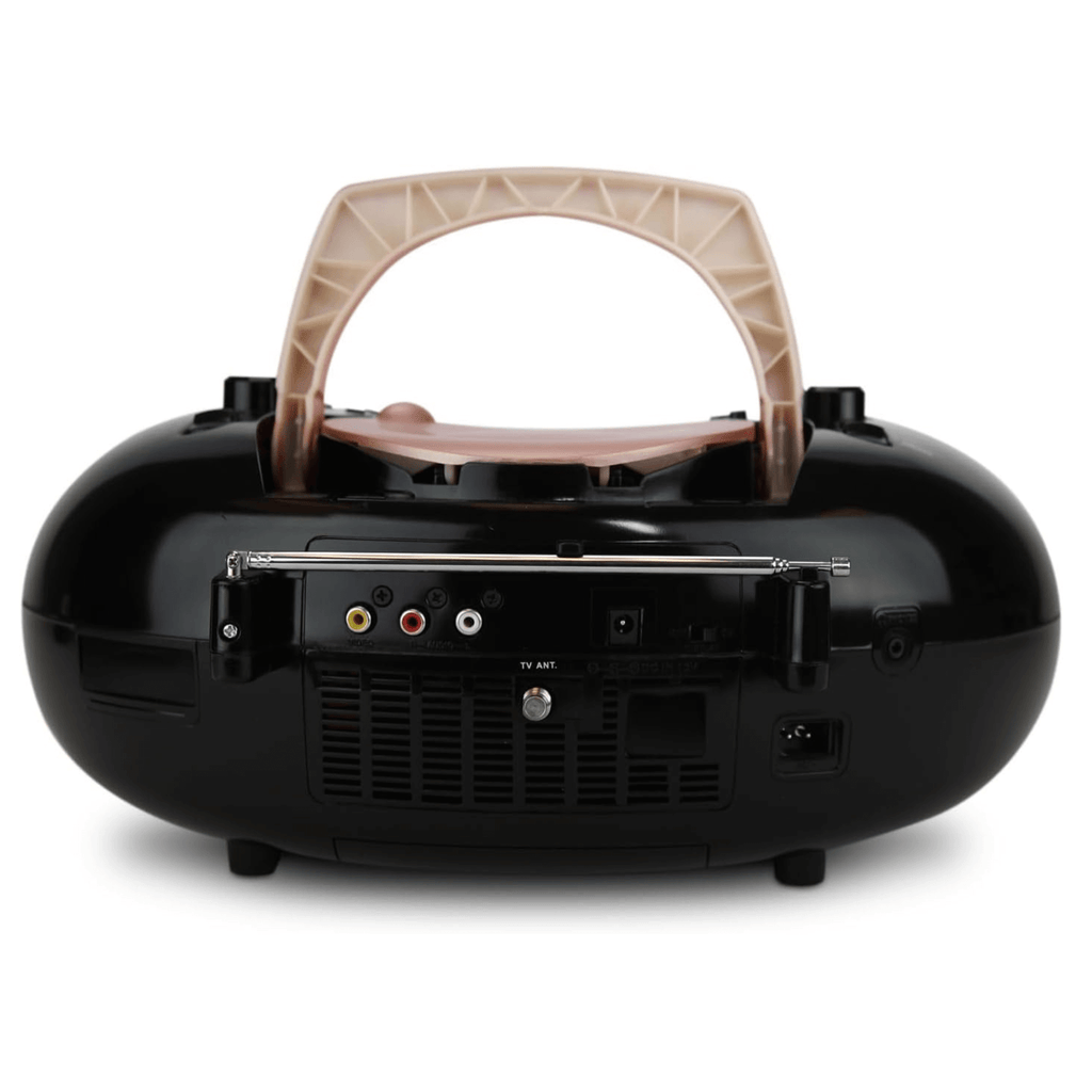 Emerson 7" Bluetooth DVD Boombox w AMFM Radio, Stereo Speakers &