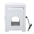 Hidden Cat Litter Box Furniture with Storage Bench , Wooden Pet House