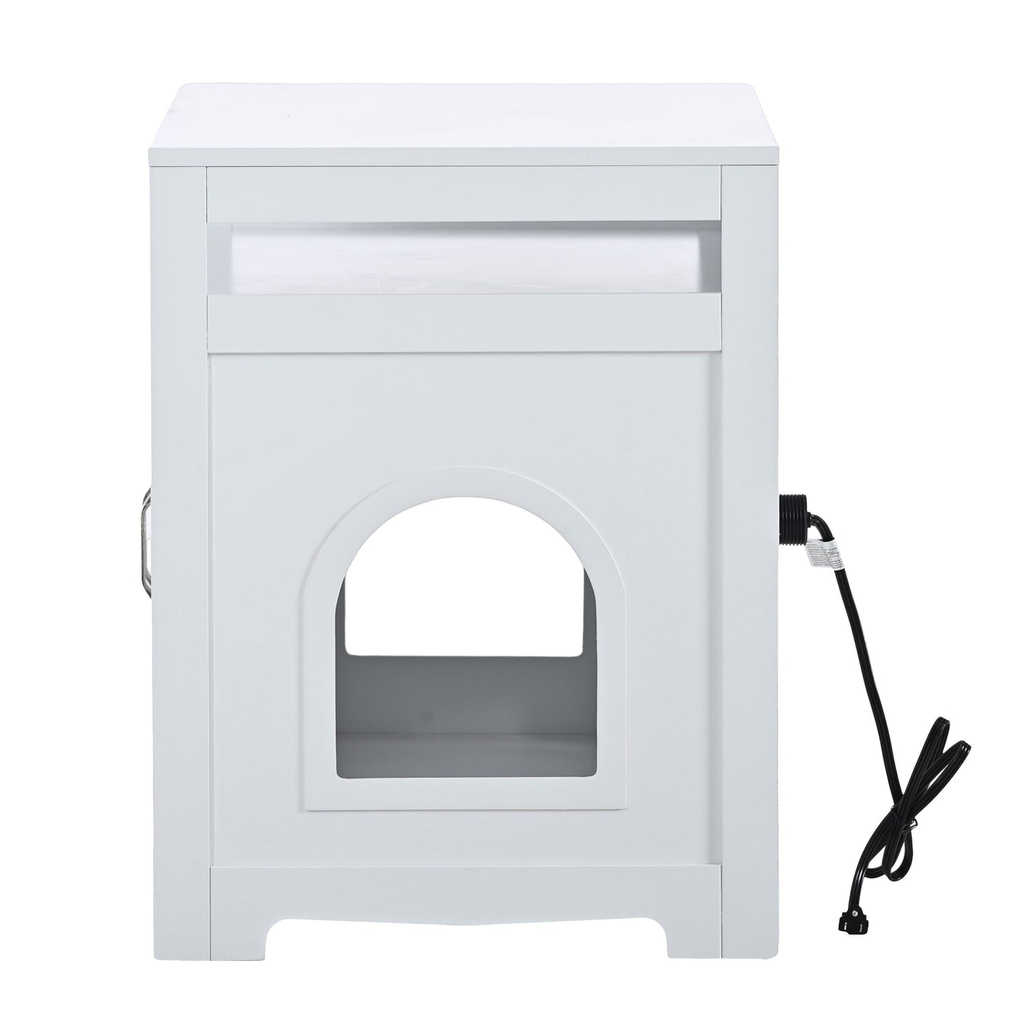 Hidden Cat Litter Box Furniture with Storage Bench , Wooden Pet House