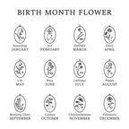 Birth Flower Necklace For Mom, Mother Jewelry, Mom Necklace Flowers