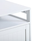 Hidden Cat Litter Box Furniture with Storage Bench , Wooden Pet House