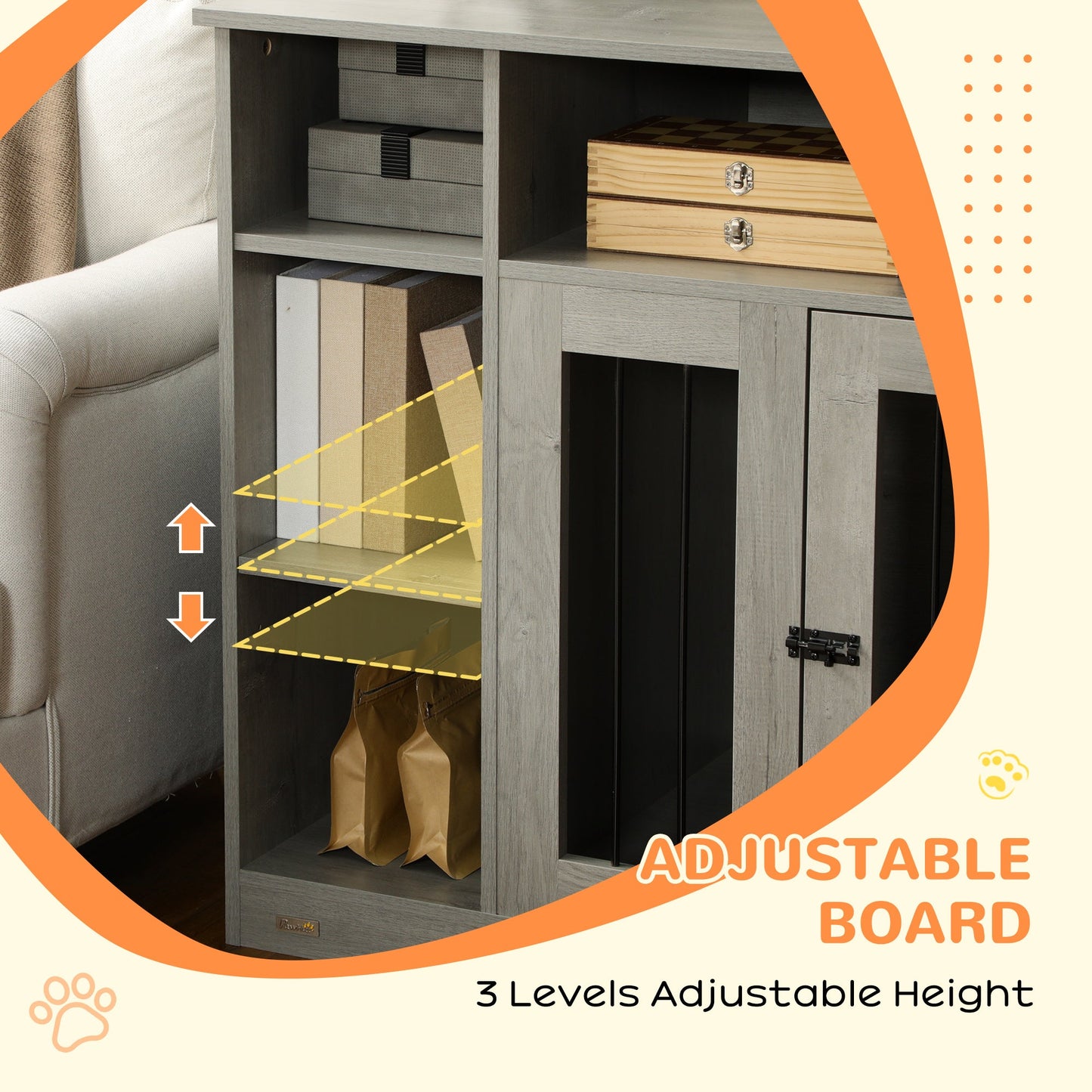 47" Dog Crate Furniture with Storage