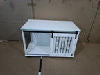 Modern Wooden Dog Crate Furniture with Sliding Barn Door – MDF Indoor