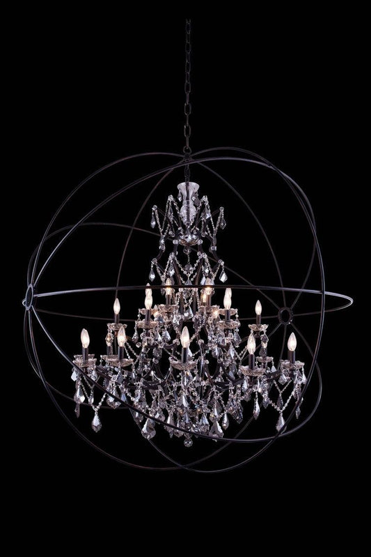 1130 Geneva Collection Pendant lamp D:60" H:63" Lt: Dark Bronze Finish