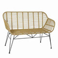 Garden sofa DKD Home Decor Metal synthetic rattan Rattan (116 x 55 x