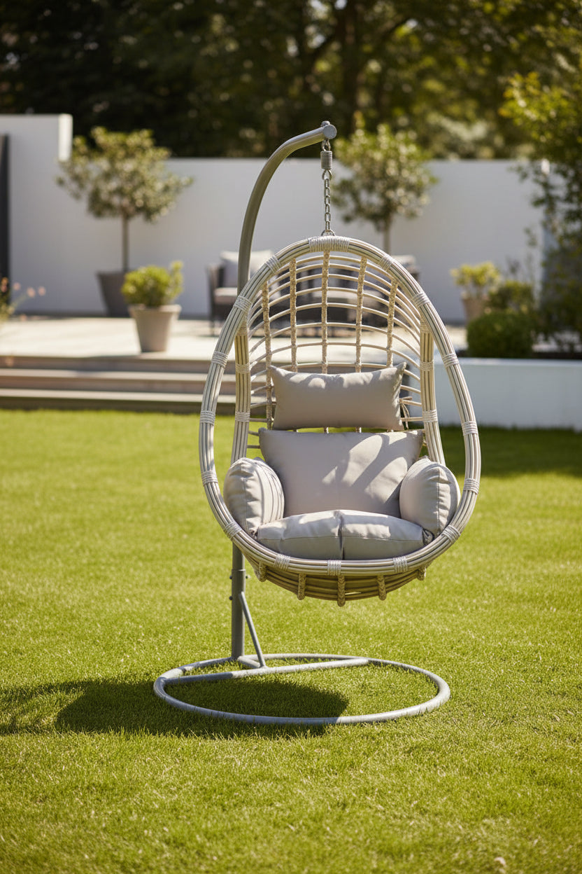 Hanging garden armchair DKD Home Decor Grey Multicolour Aluminium