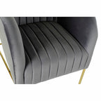 Armchair DKD Home Decor 8424001802135 Grey Golden Metal Polyester (70