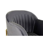 Armchair DKD Home Decor 8424001802135 Grey Golden Metal Polyester (70