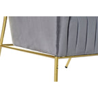 Armchair DKD Home Decor 8424001802135 Grey Golden Metal Polyester (70