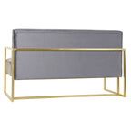 Sofa DKD Home Decor Grey Polyester Metal Golden Glam (128 x 70 x 76
