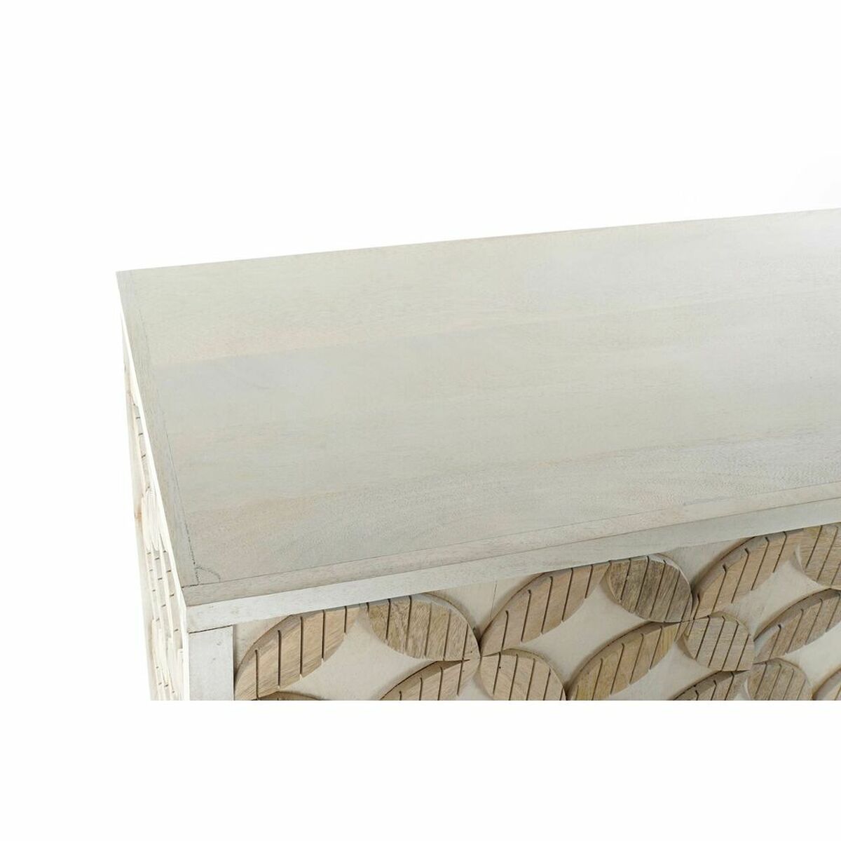 Sideboard DKD Home Decor White Golden Brass Mango wood (93 x 41 x