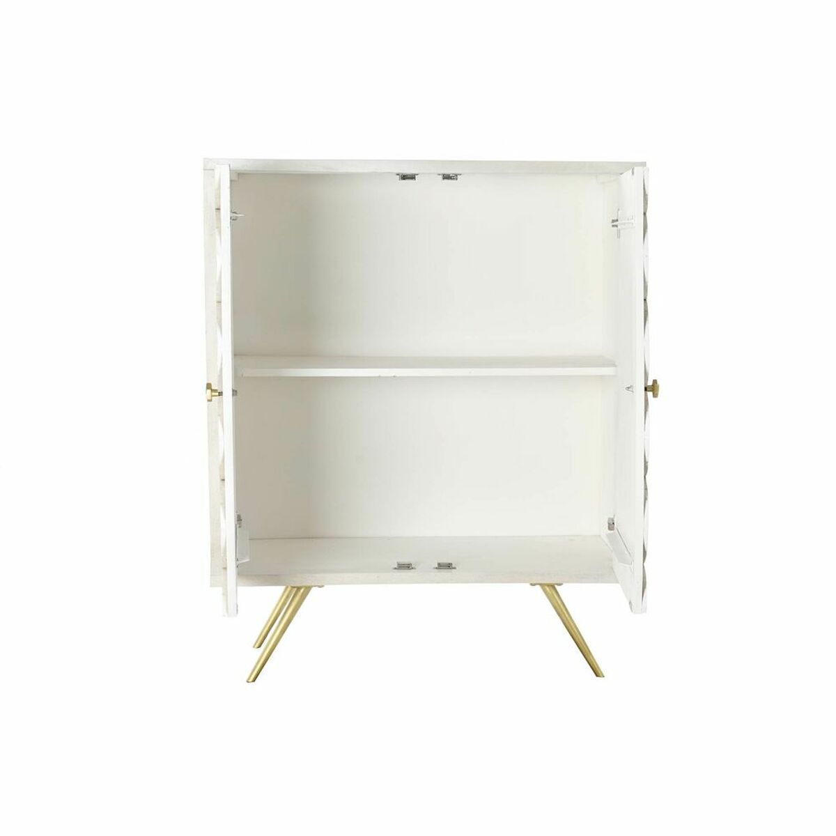 Sideboard DKD Home Decor White Golden Brass Mango wood (93 x 41 x