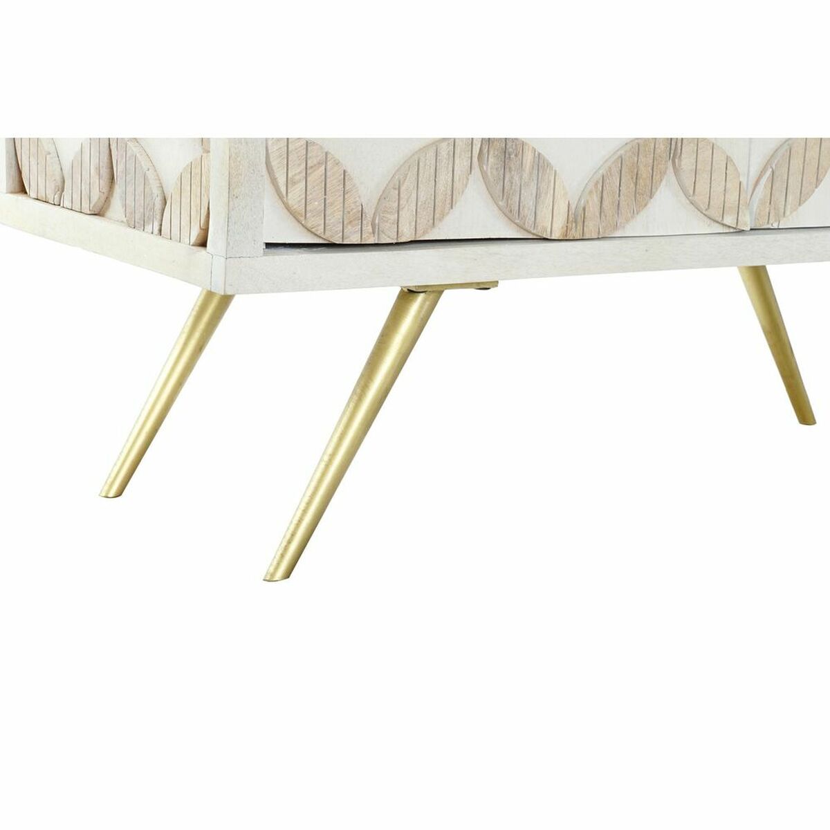 Sideboard DKD Home Decor White Golden Brass Mango wood (93 x 41 x