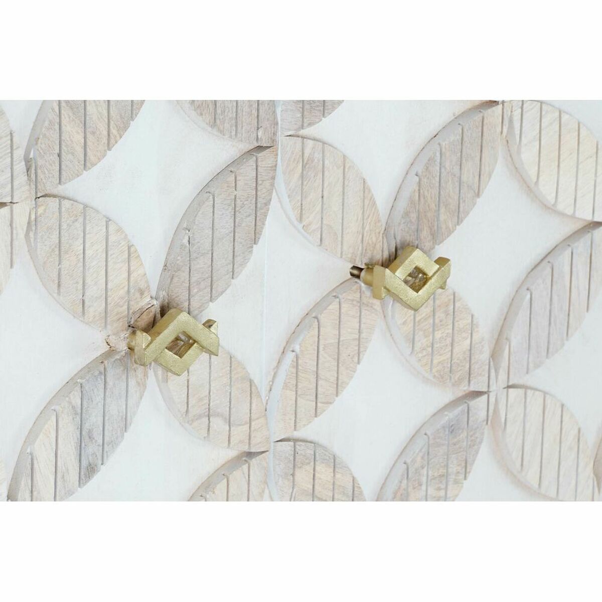 Sideboard DKD Home Decor White Golden Brass Mango wood (93 x 41 x