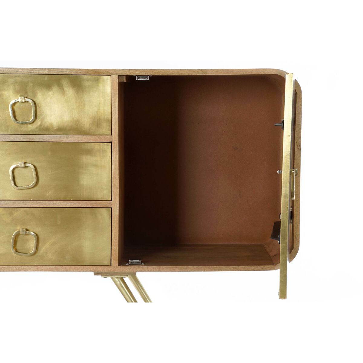 Sideboard DKD Home Decor Golden Wood Brass Mango wood 152 x 40 x 78 cm