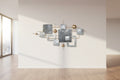 Wall Decoration DKD Home Decor Multicolour Golden Sky blue Abstract