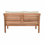 Garden sofa DKD Home Decor Brown Teak Cotton (155 x 85 x 70 cm)