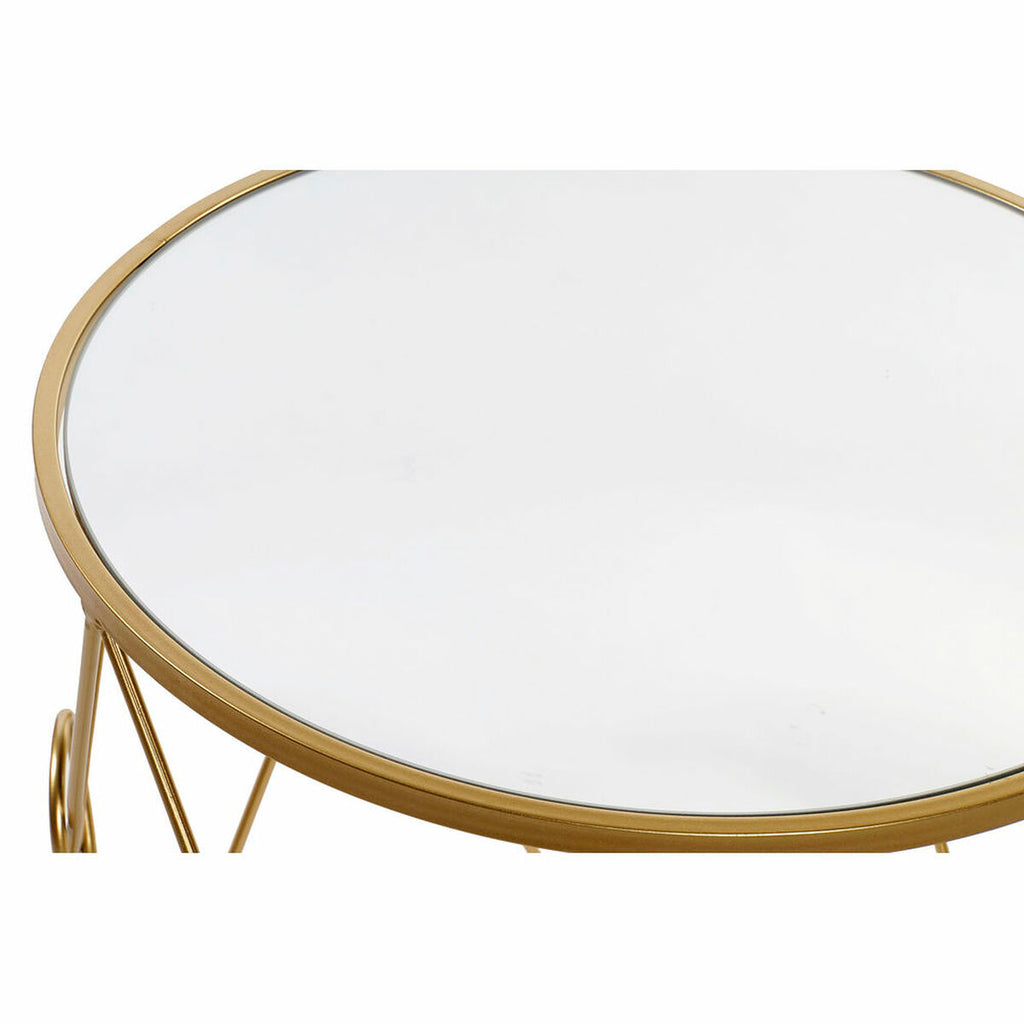 Side table DKD Home Decor Mirror Golden Metal 50 x 50 x 51 cm