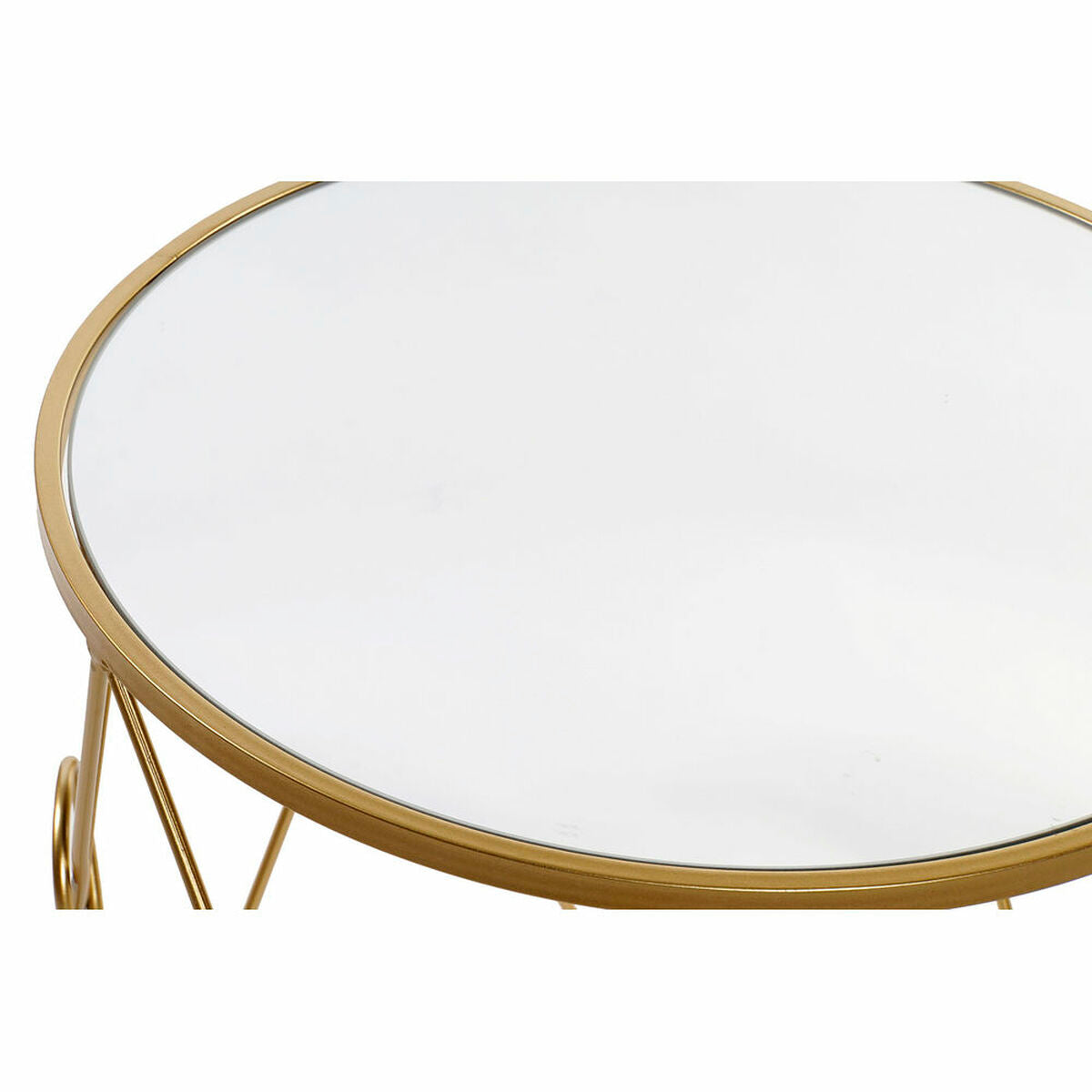 Side table DKD Home Decor Mirror Golden Metal 50 x 50 x 51 cm
