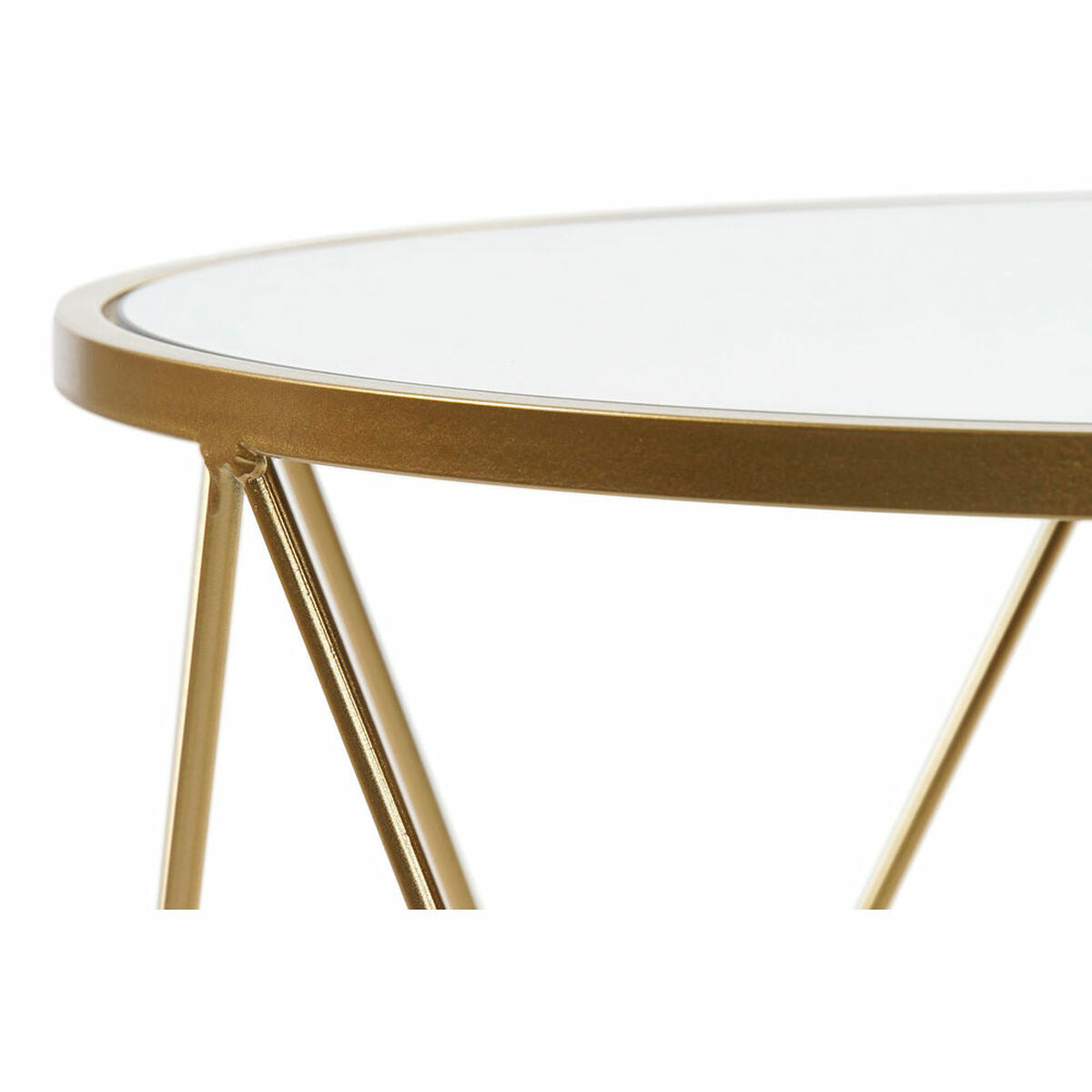 Side table DKD Home Decor Mirror Golden Metal 50 x 50 x 51 cm