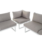 Garden sofa DKD Home Decor Grey Resin Steel 231 x 219 x 74 cm 231 x