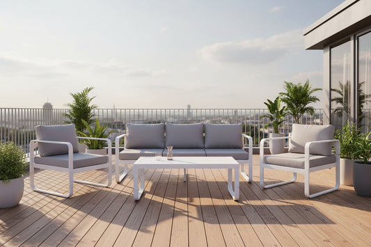 Garden sofa DKD Home Decor Grey Aluminium 78 cm 184 x 72 x 78 cm