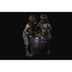 Garden fountain DKD Home Decor Bronze Resin Kids 57 x 42 x 77 cm