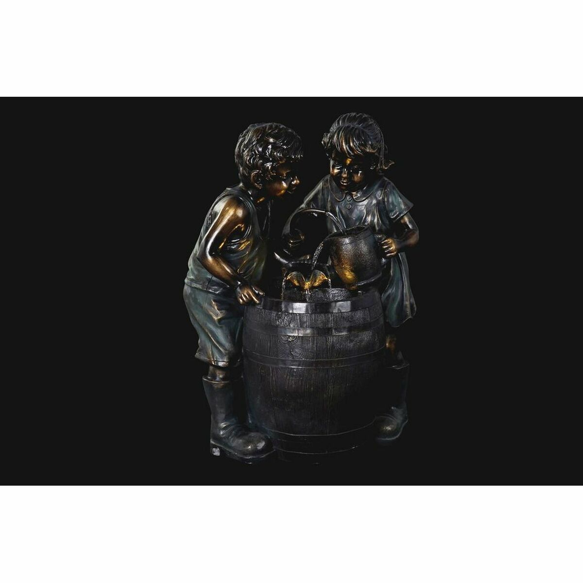 Garden fountain DKD Home Decor Bronze Resin Kids 57 x 42 x 77 cm