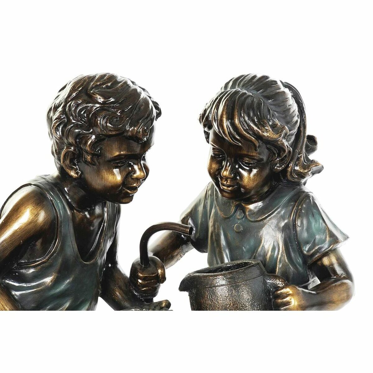Garden fountain DKD Home Decor Bronze Resin Kids 57 x 42 x 77 cm