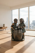Garden fountain DKD Home Decor Bronze Resin Kids 57 x 42 x 77 cm