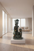 Garden fountain DKD Home Decor Bronze Resin Children 45 x 30 x 87 cm