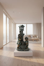 Garden fountain DKD Home Decor Bronze Resin Children 45 x 30 x 87 cm